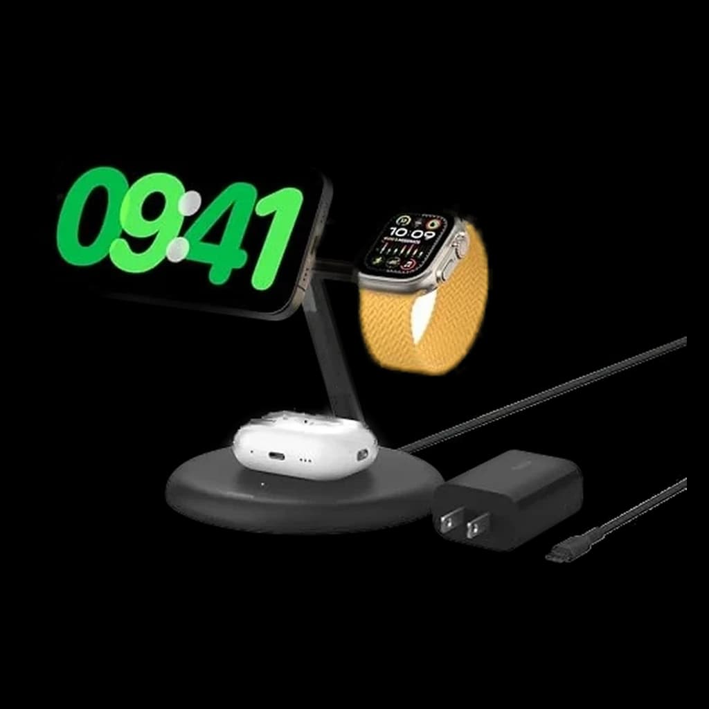 Belkin BoostCharge Pro 3-in-1 Wireless Charging Stand 15W (Qi2)