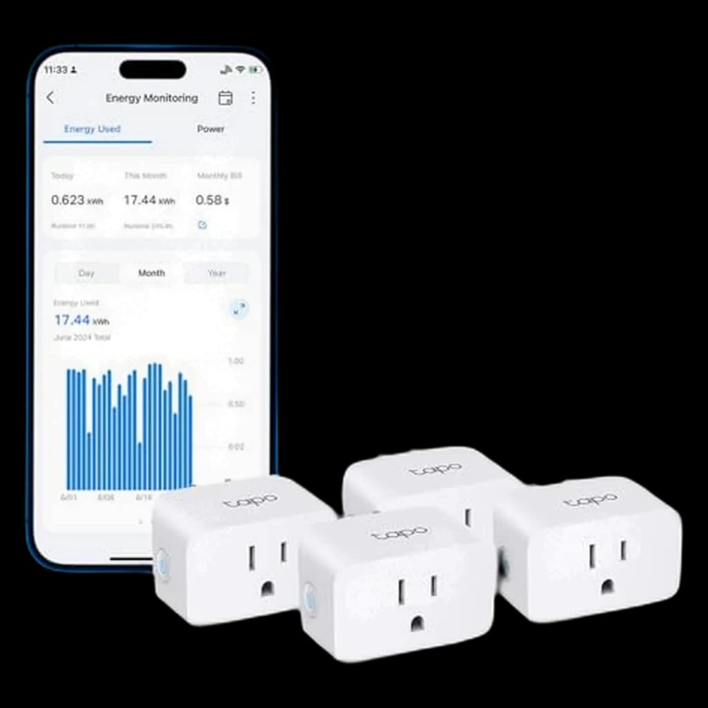 TP-Link Tapo P115 Mini Smart Plug w/ Energy Monitoring (4-Pack)